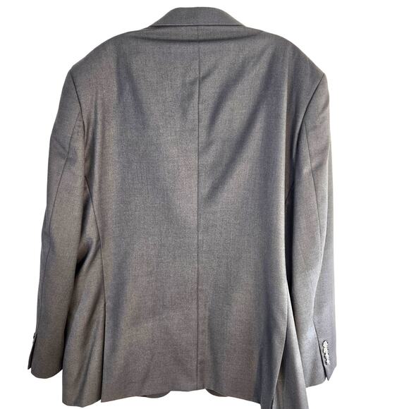 Lineage Men's Blazer 46R 46 Regular Gray Sport Coat XL Suit Jacket 3 Buttons - Picture 8 of 9